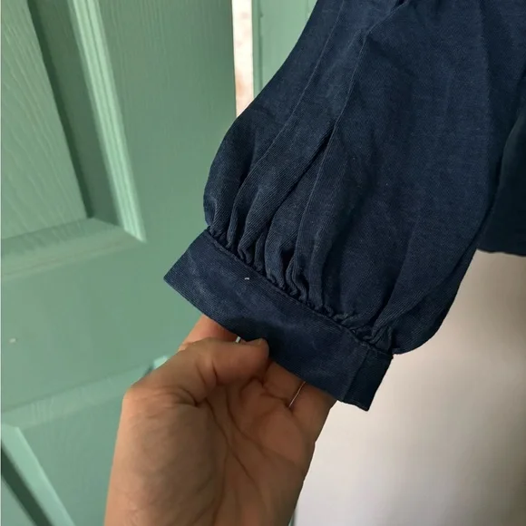 Fatface Indigo Puff Sleeve Tees - Picture 3 of 4